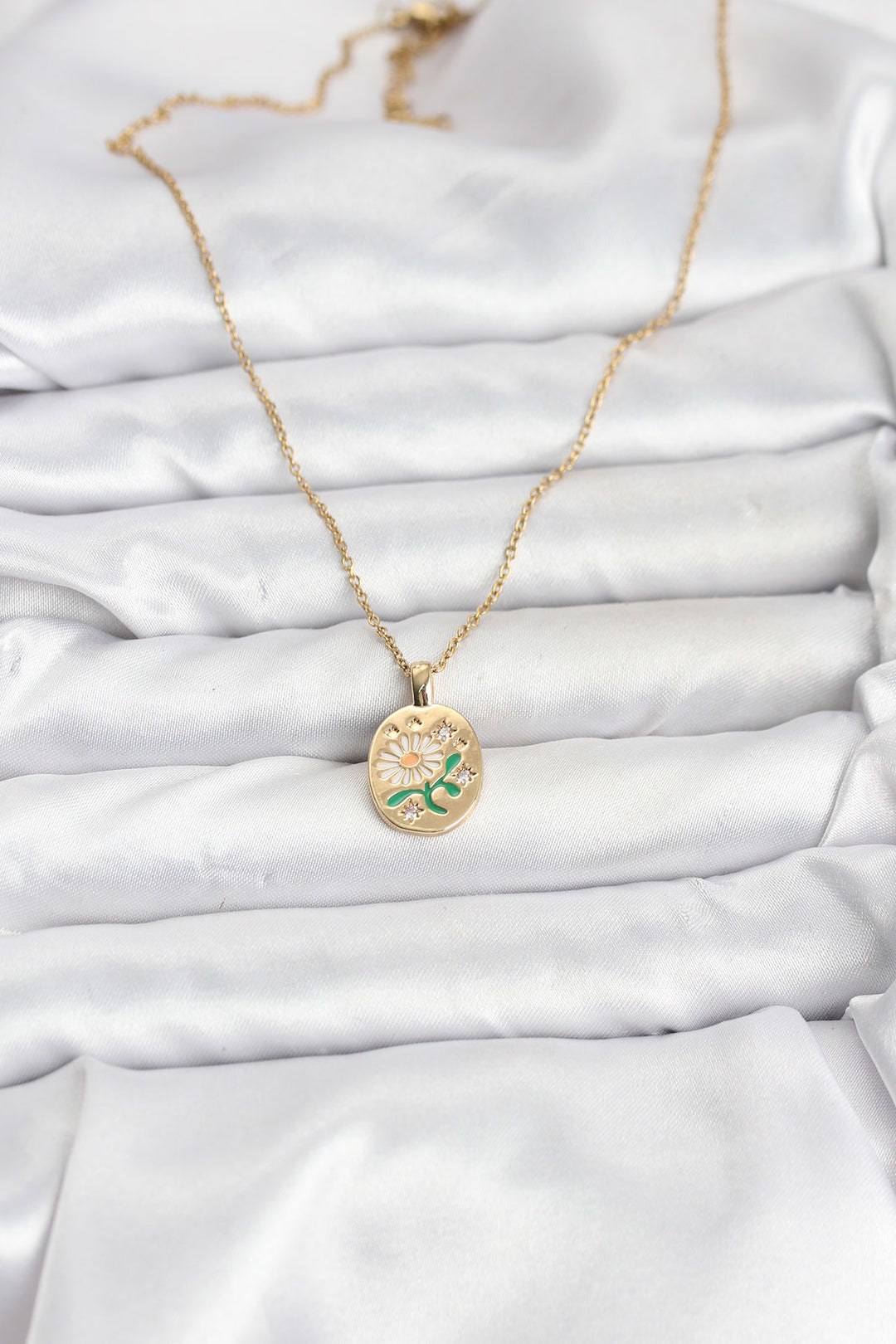 EBJ 316L Çelik Zincir Papatya Figürlü Kadın Kolye - Heinsberg