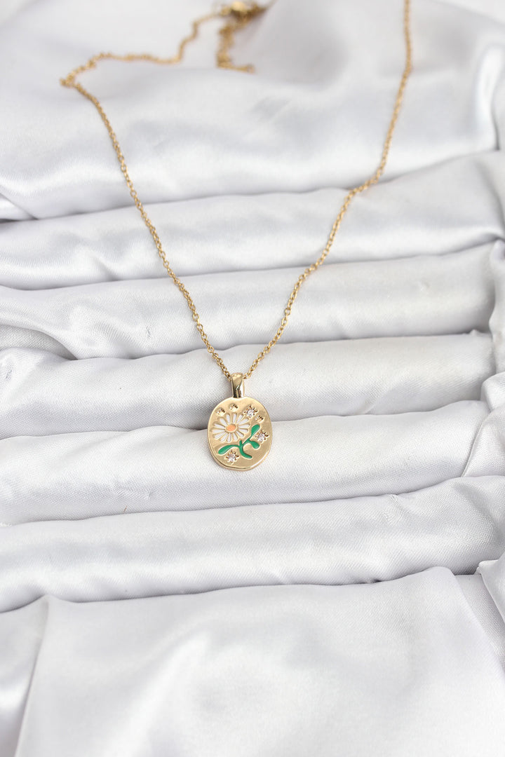 EBJ 316L Çelik Zincir Papatya Figürlü Kadın Kolye - Heinsberg