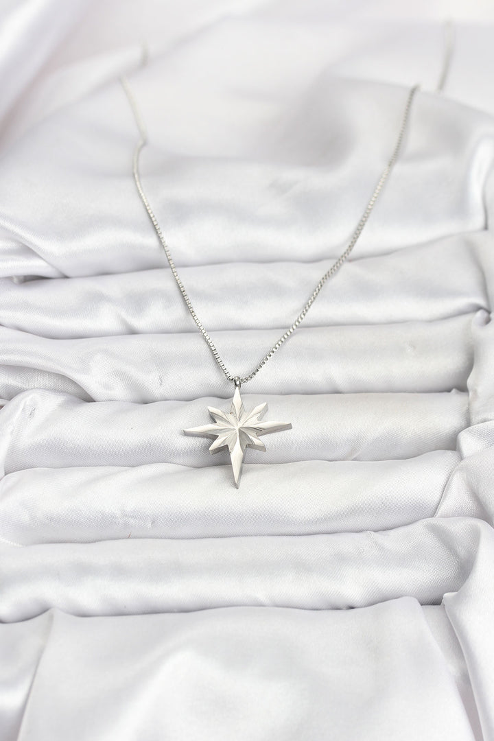 EBJ 316L Stainless Steel Chain Silver Color North Star Model 60 cm Chain Women's Necklace - Etterbeek