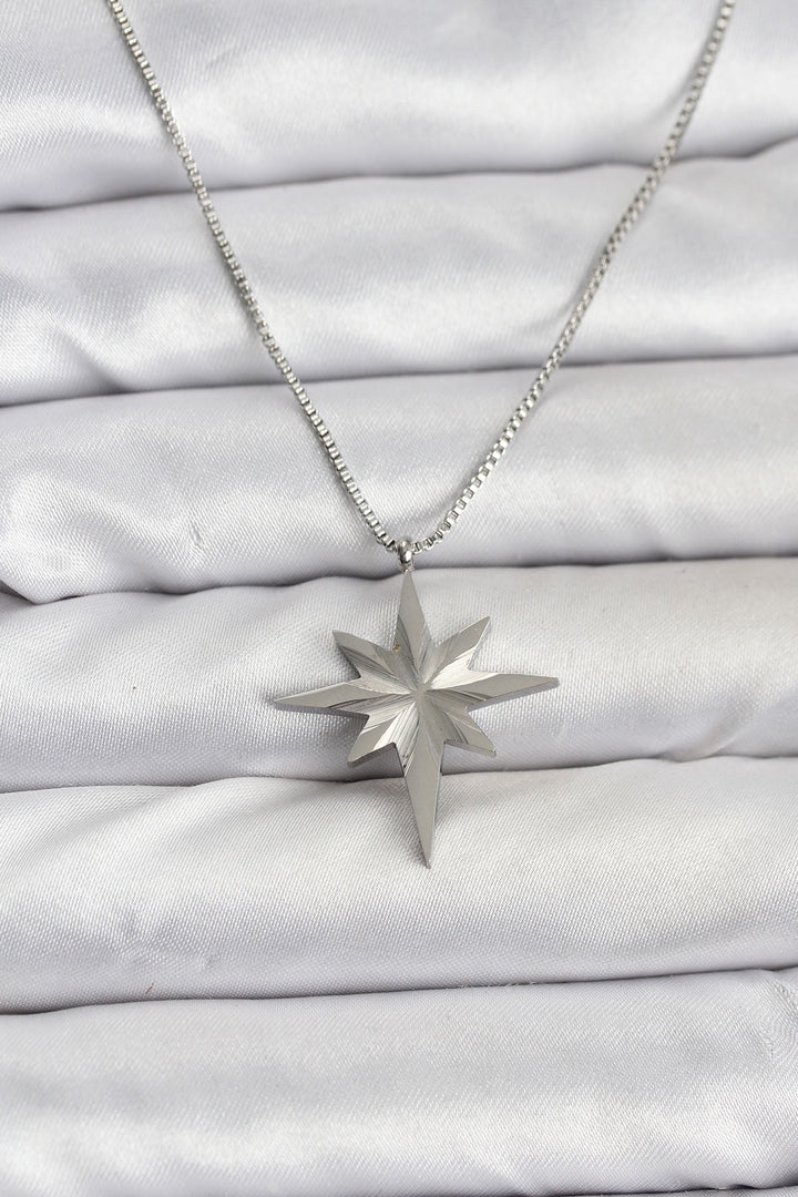 EBJ 316L Stainless Steel Chain Silver Color North Star Model 60 cm Chain Women's Necklace - Etterbeek