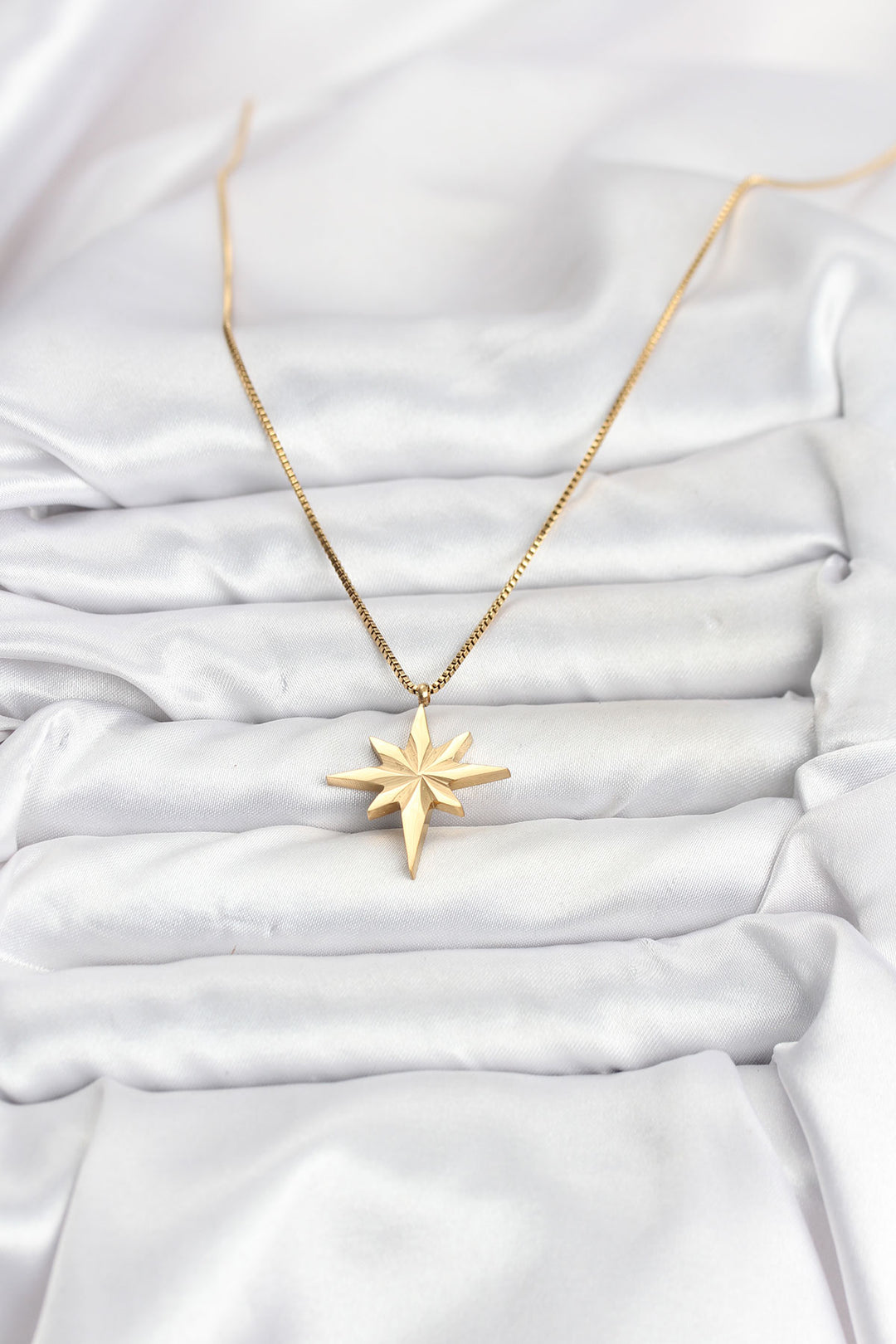 EBJ 316L Çelik Zincir Gold Renk Kutup Yıldızı Model 60 cm Zincir Kadın Kolye - Santa Eulalia del Río