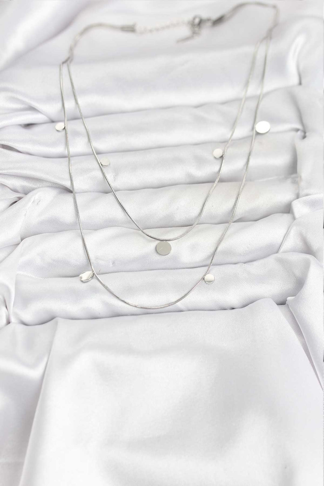 EBJ 316L Çelik Zincir Gümüş Renk Pullu Kadın Kolye - Sault Ste. Marie