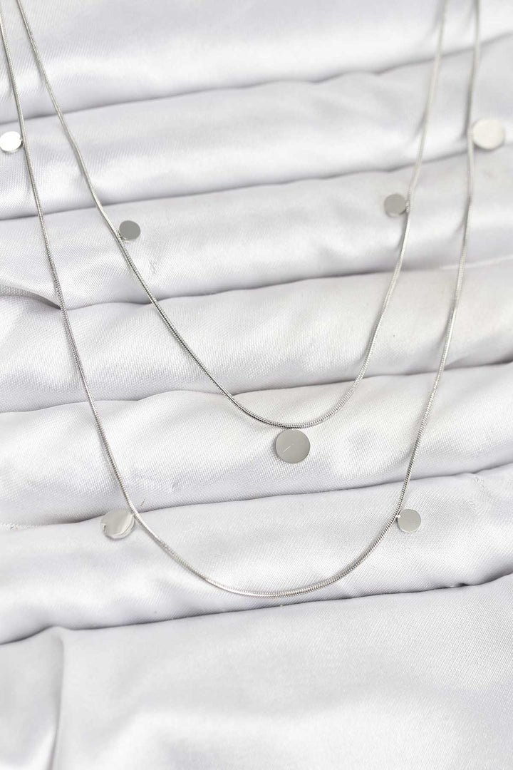 EBJ 316L Çelik Zincir Gümüş Renk Pullu Kadın Kolye - Sault Ste. Marie