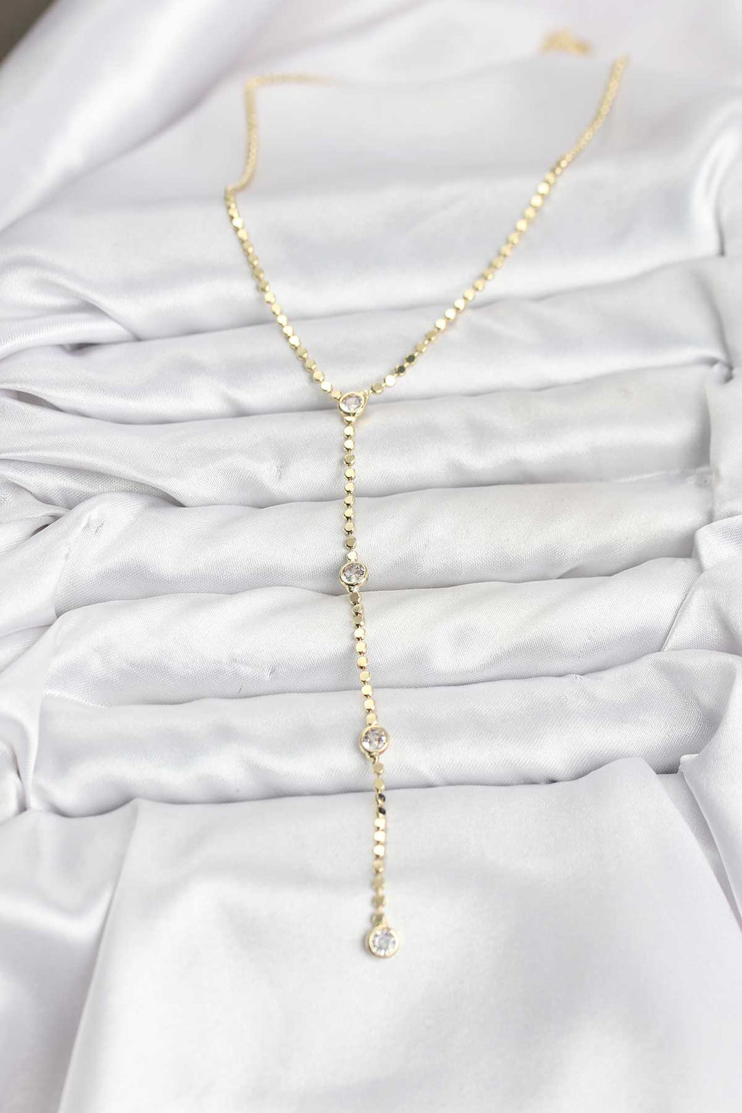 EBJ 316L Steel Gold Color Twisted Chain Model Y Women's Necklace - Ossining