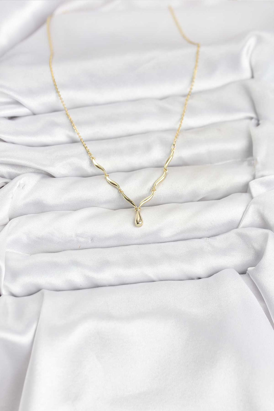 EBJ Pirinç Gold Renk Damla Model Kadın Kolye - Waxahachie