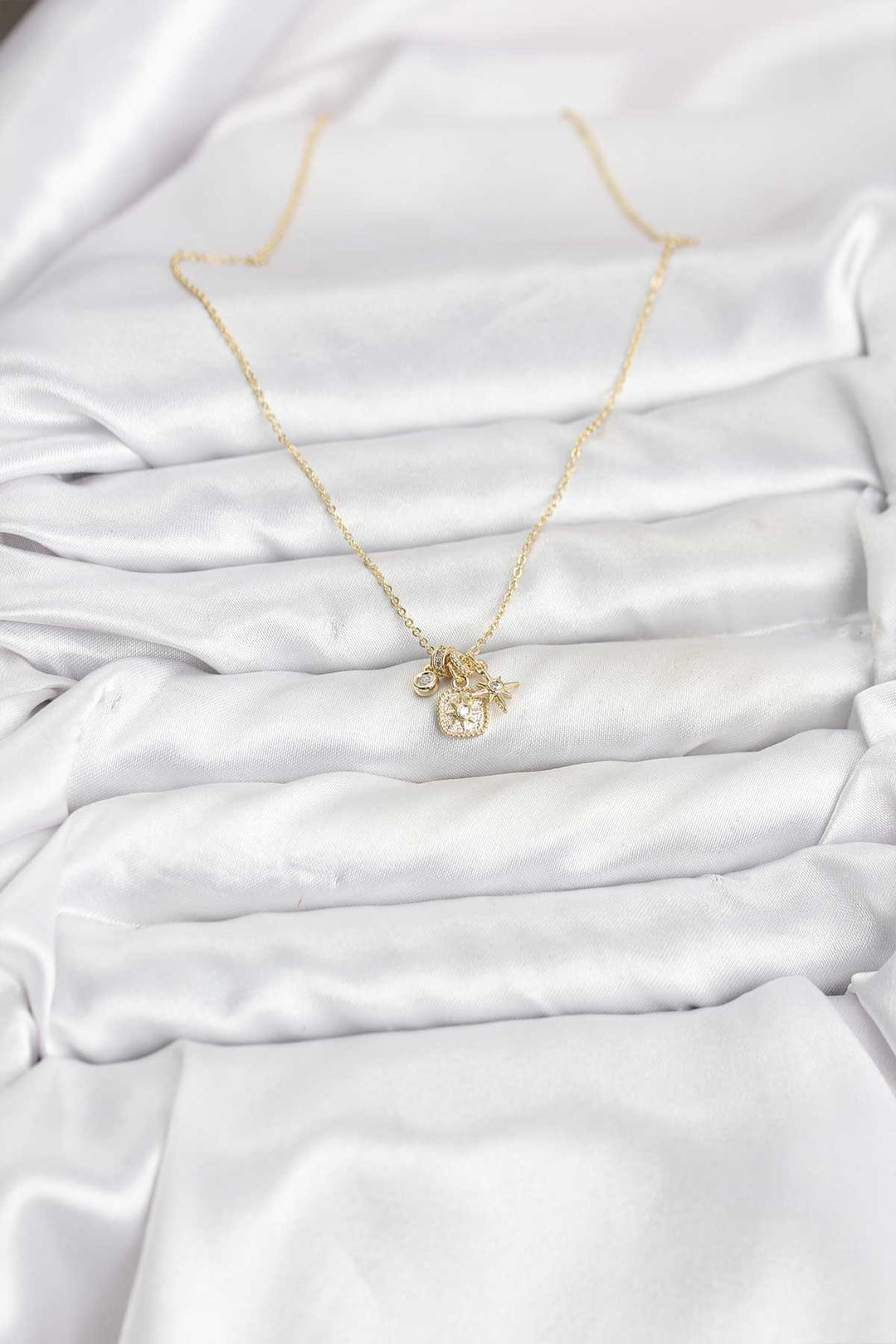 EBJ Pirinç Gold Renk Minimal Charmlı Kadın Kolye - Krasnodon