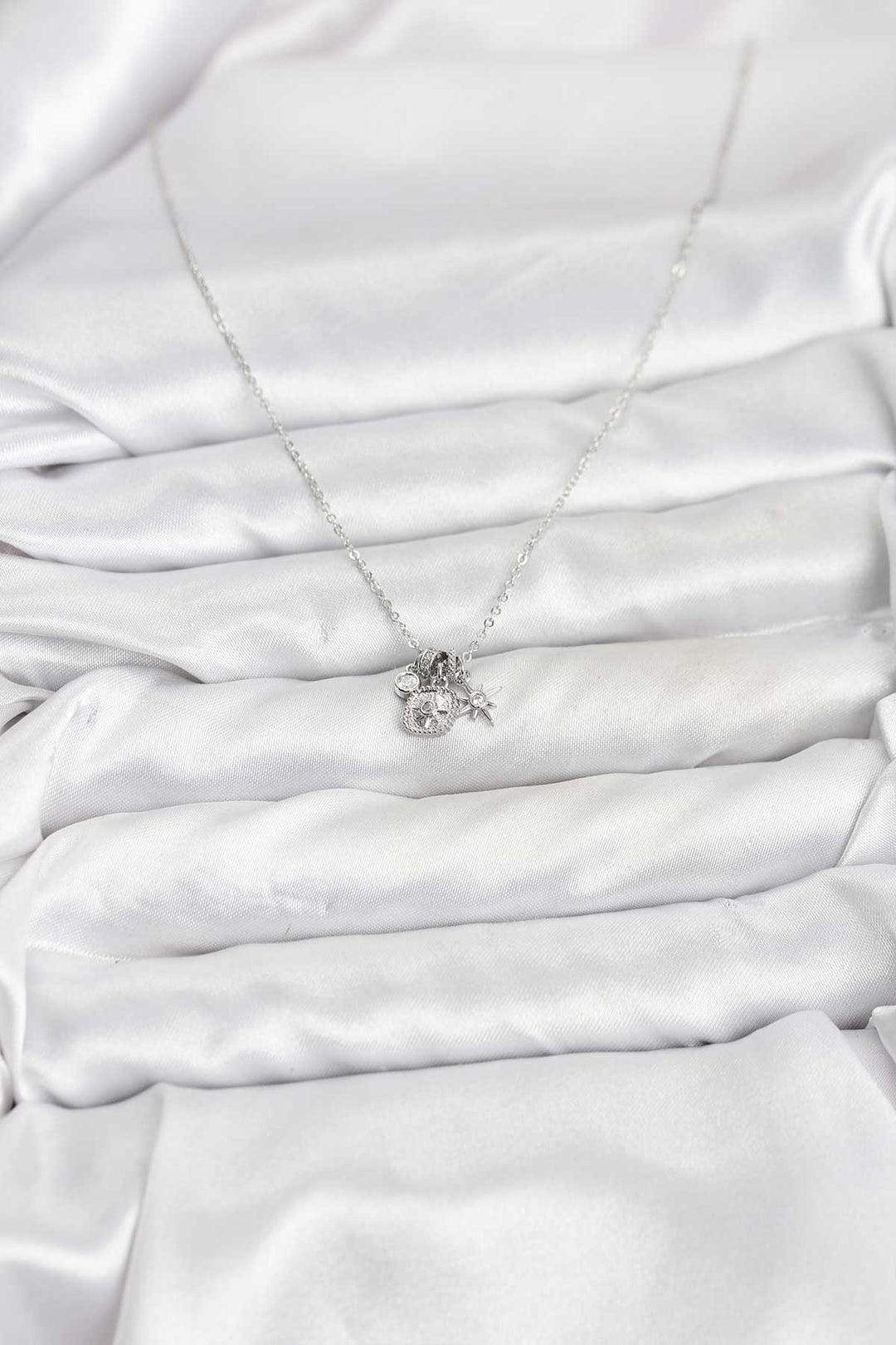 EBJ Rice Silver Color Minimalist Charm Women's Necklace - Waltham