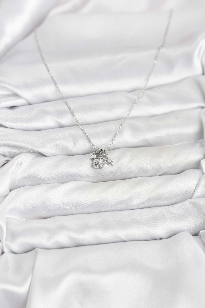 EBJ Rice Silver Color Minimalist Charm Women's Necklace - Waltham