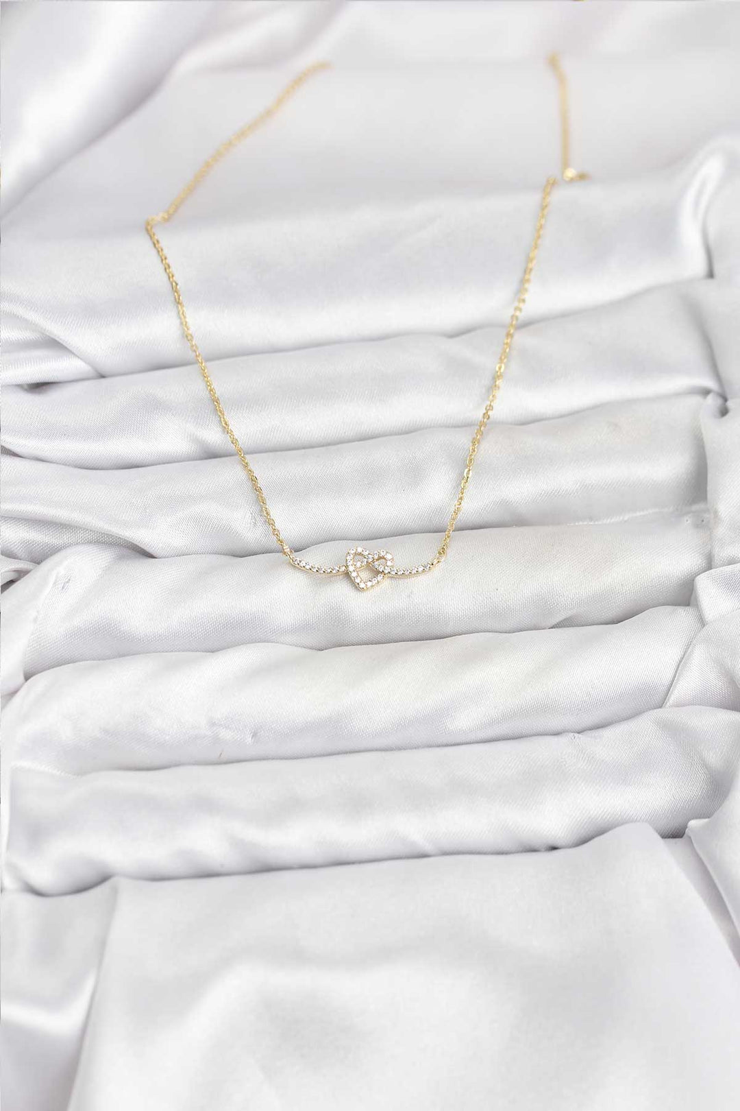 EBJ Rice Gold Color Knot Heart Model Women's Necklace - Smila