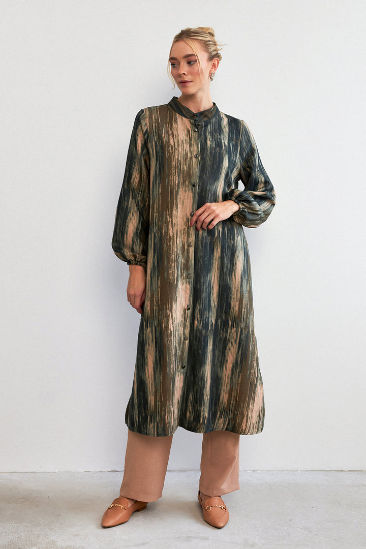 ZRF Women Noa Patterned Tunic Pants Set - Emerald - Kostiantynivka