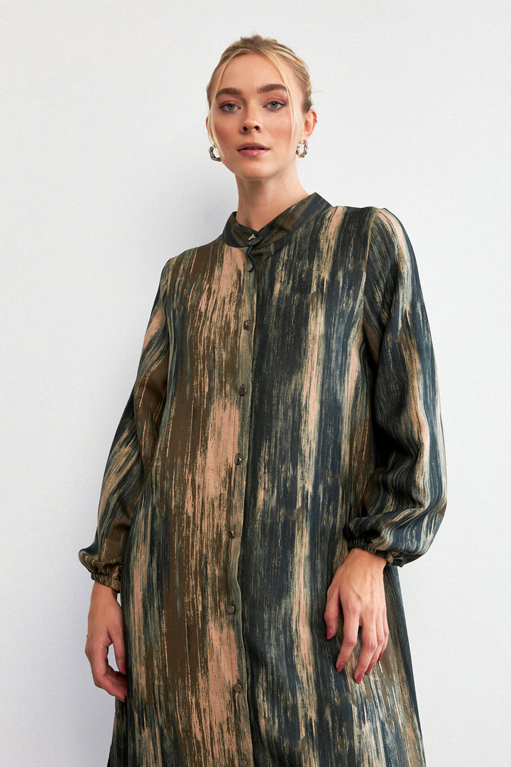 ZRF Women Noa Patterned Tunic Pants Set - Emerald - Kostiantynivka