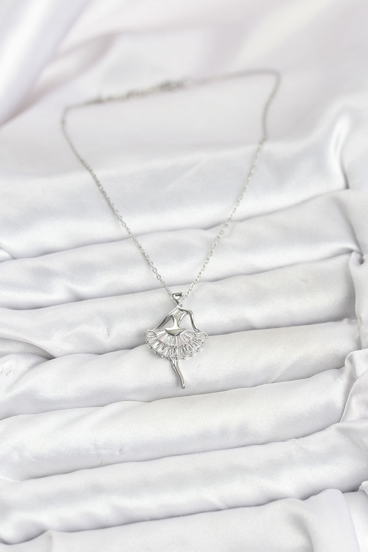 EBJ 316L Çelik Gümüş Renk Balerin Model Kadın Kolye - Palmerston North