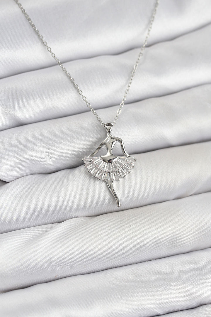 EBJ 316L Çelik Gümüş Renk Balerin Model Kadın Kolye - Palmerston North