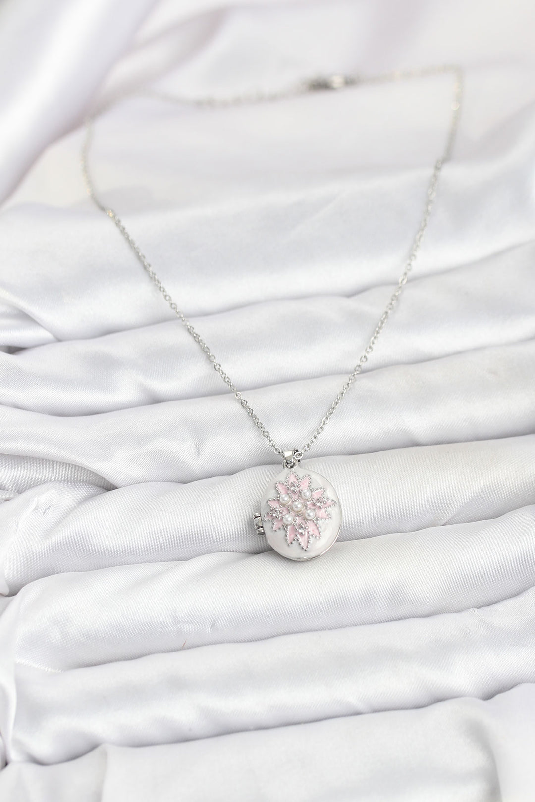 EBJ 316L Stainless Steel Silver Color Pink Lotus Model Women's Earring - Pittsburgh