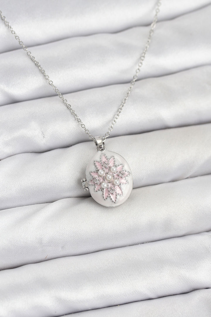 EBJ 316L Stainless Steel Silver Color Pink Lotus Model Women's Earring - Pittsburgh