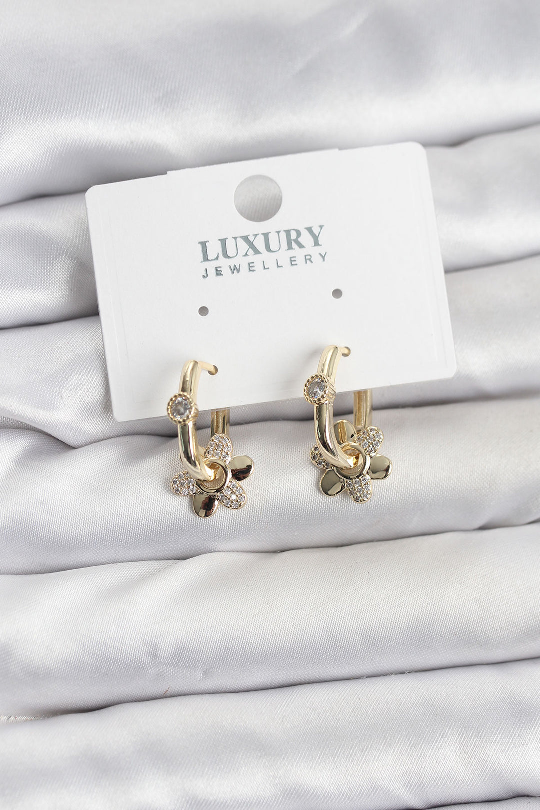 EBJ Brass Women's Immigrant Earring with Zircon Stone - Cuautepec de Hinojosa