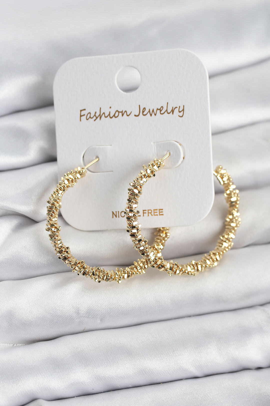 EBJ Rice Gold Color Dotted Ring Model Women's Earring - Linz
