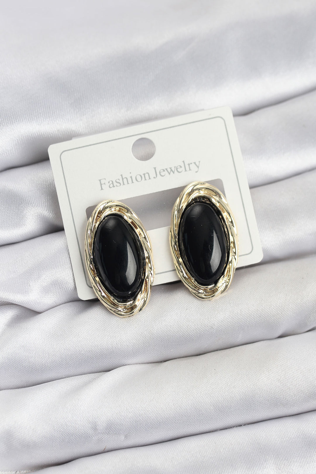 EBJ Black Almond Model Vintage Women's Earrings - Trento