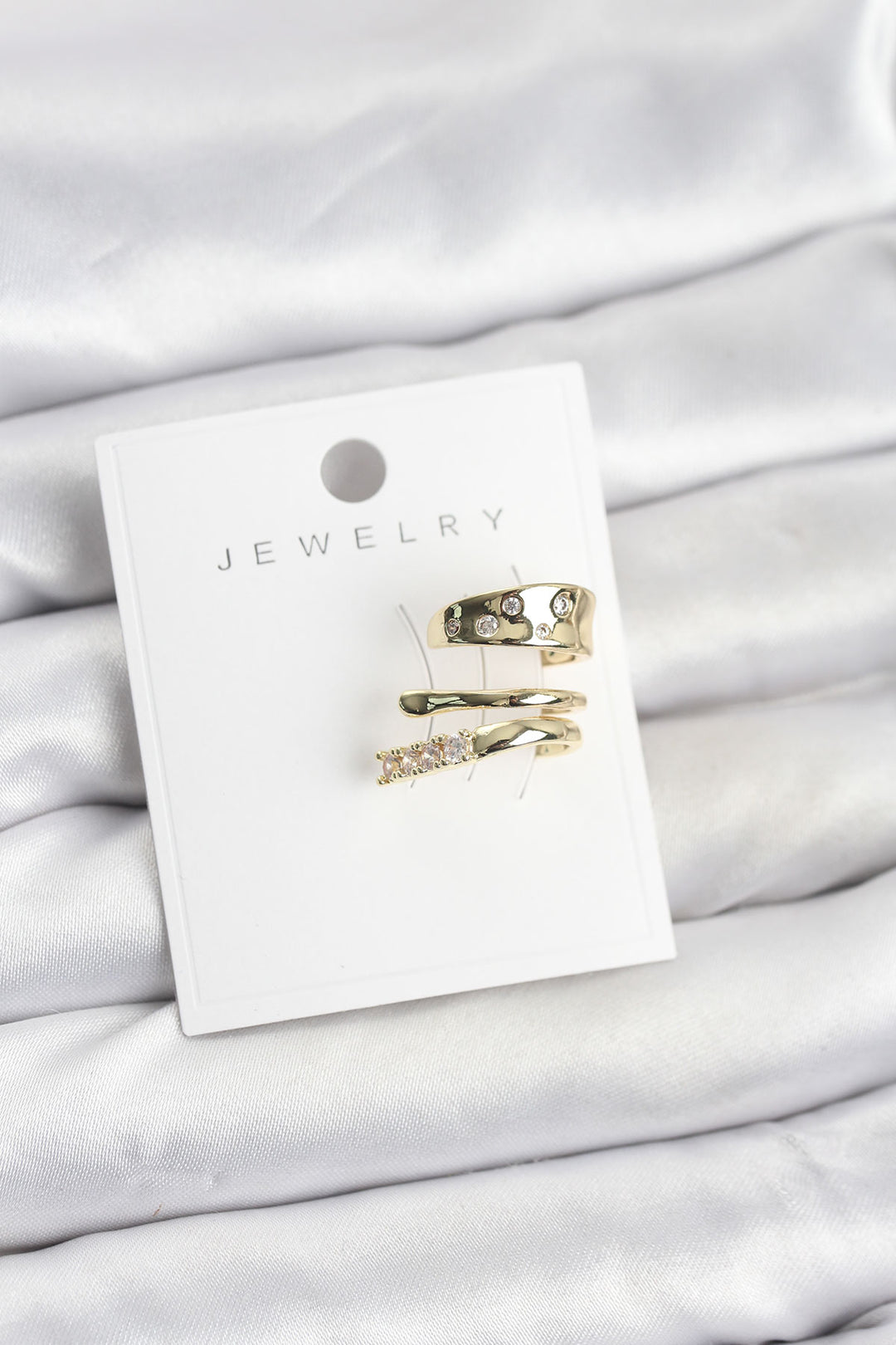EBJ Gold Color Brass Earring with Zircon Stone - Wausau