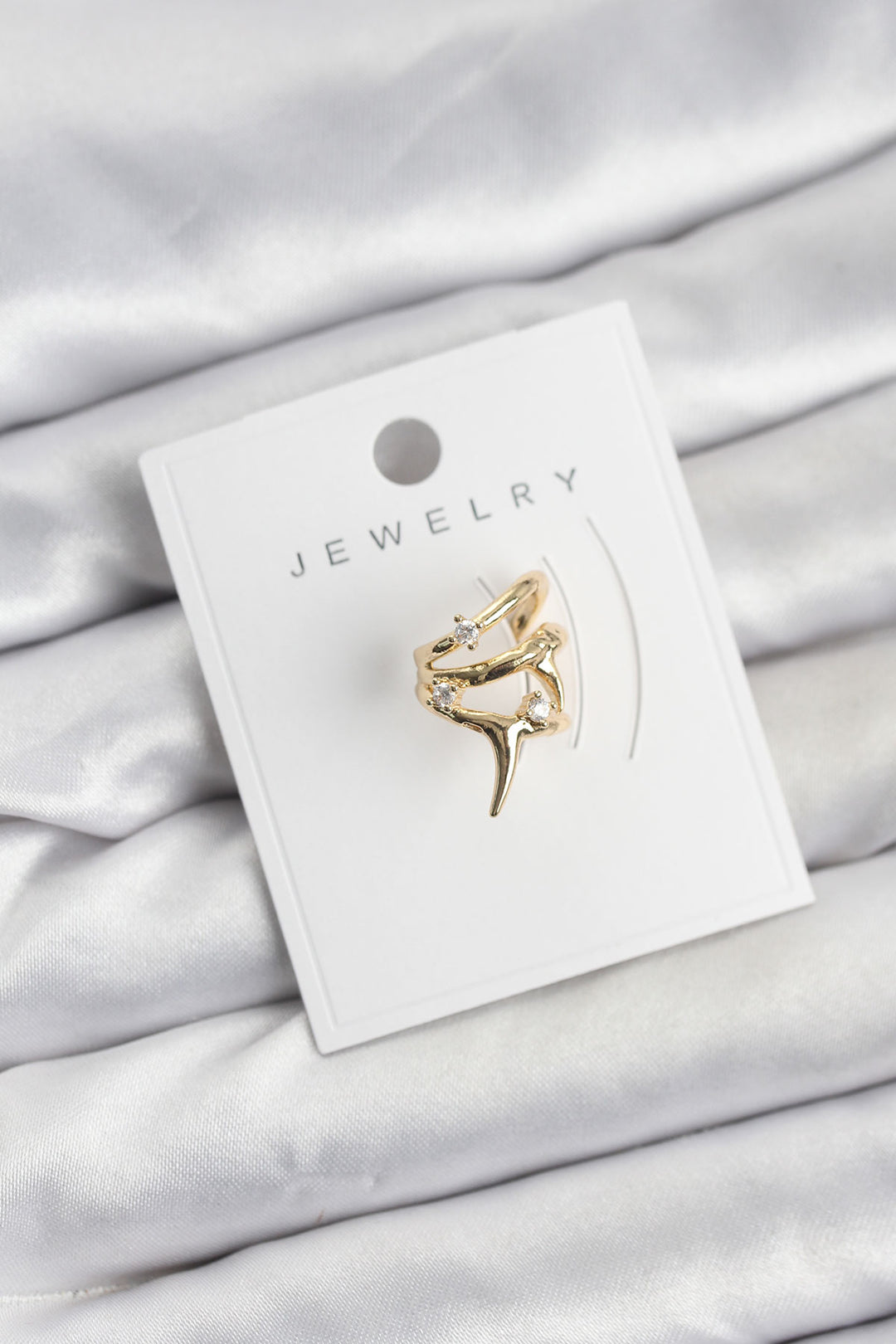 EBJ Gold Color Brass Spike Model Cartilage Earcuff Earring - Nijkerk