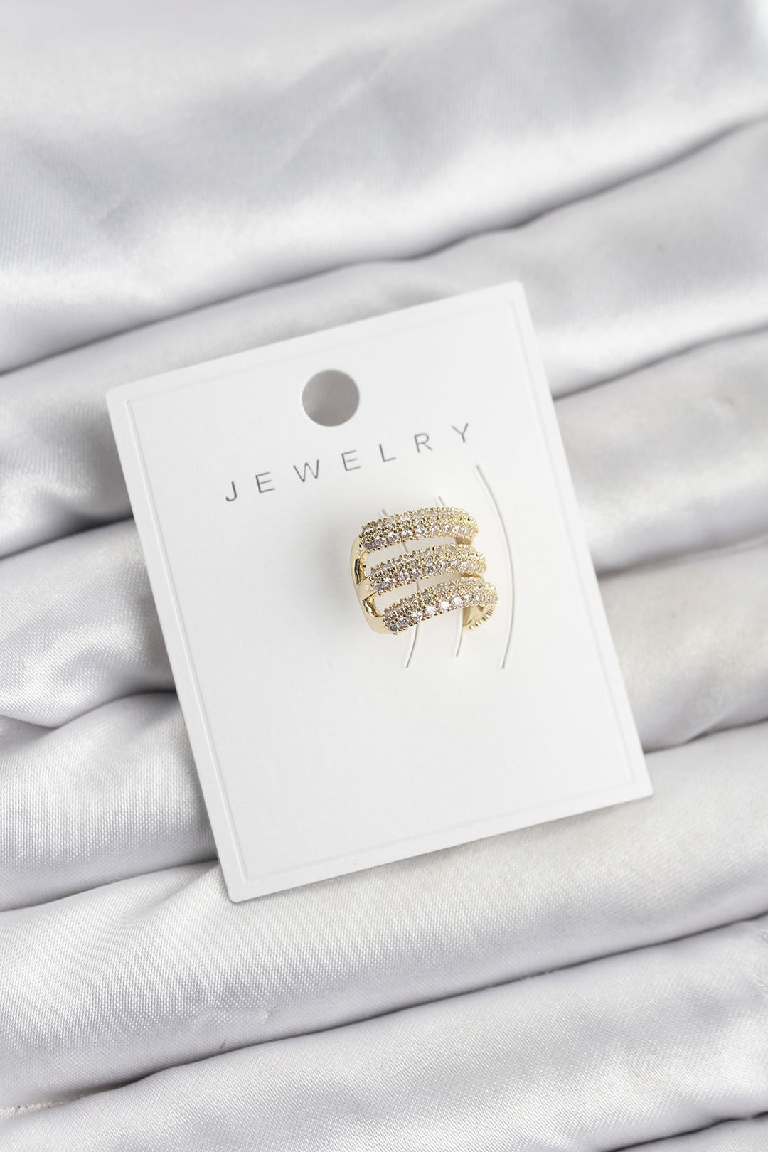 EBJ Rice Gold Color Zircon Stone Earcuff Cartilage Earring - Kamianske