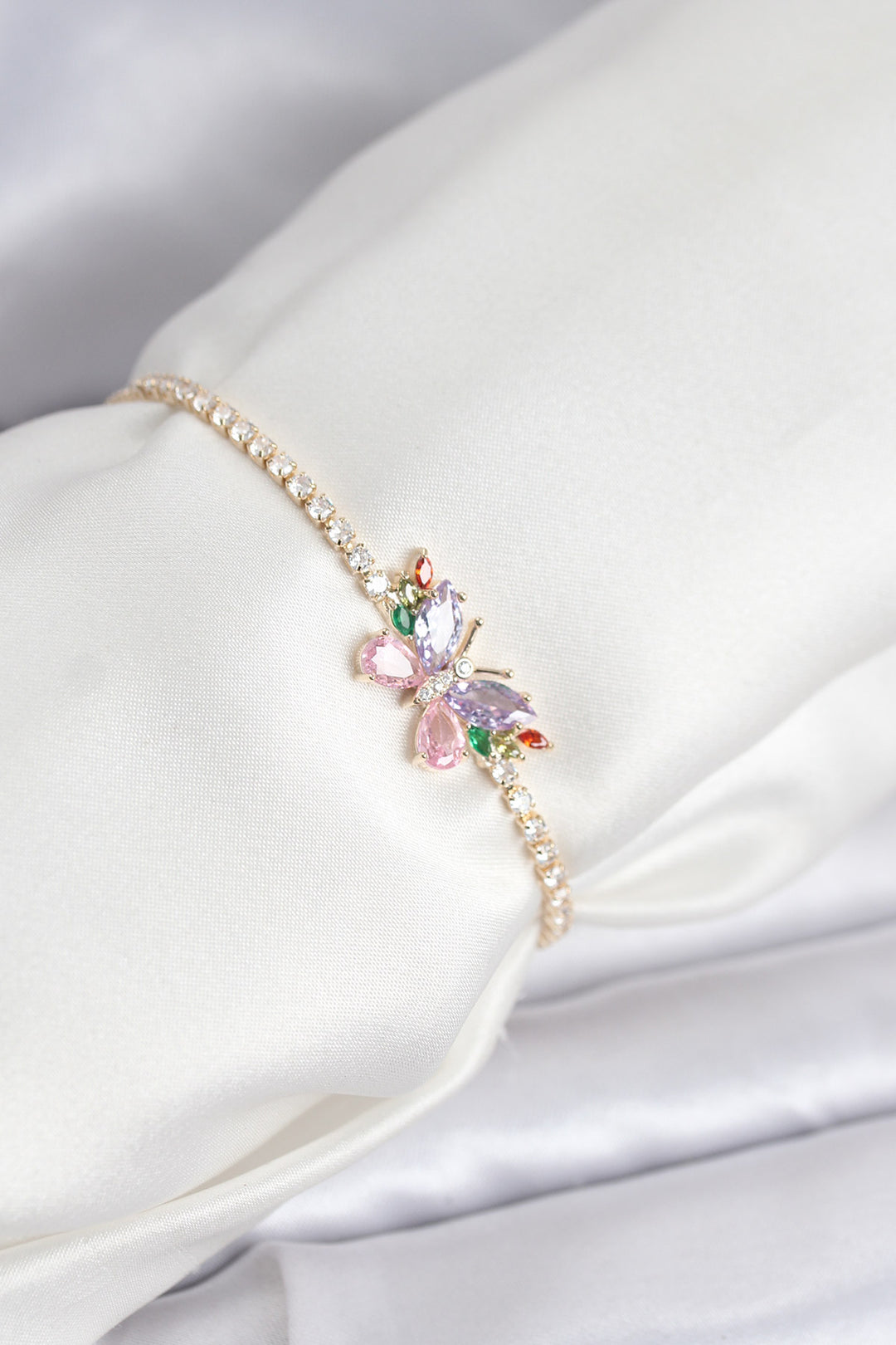 EBJ Colorful Butterfly Design Bracelet with Zircon Stone and Elevator Waterway - Birmingham