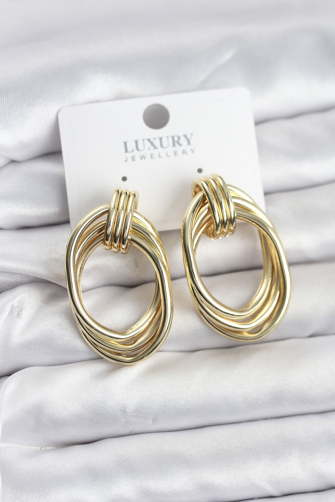 EBJ Pirinç Gold Renk Damla Model Vintage Kadın Küpe - Deinze