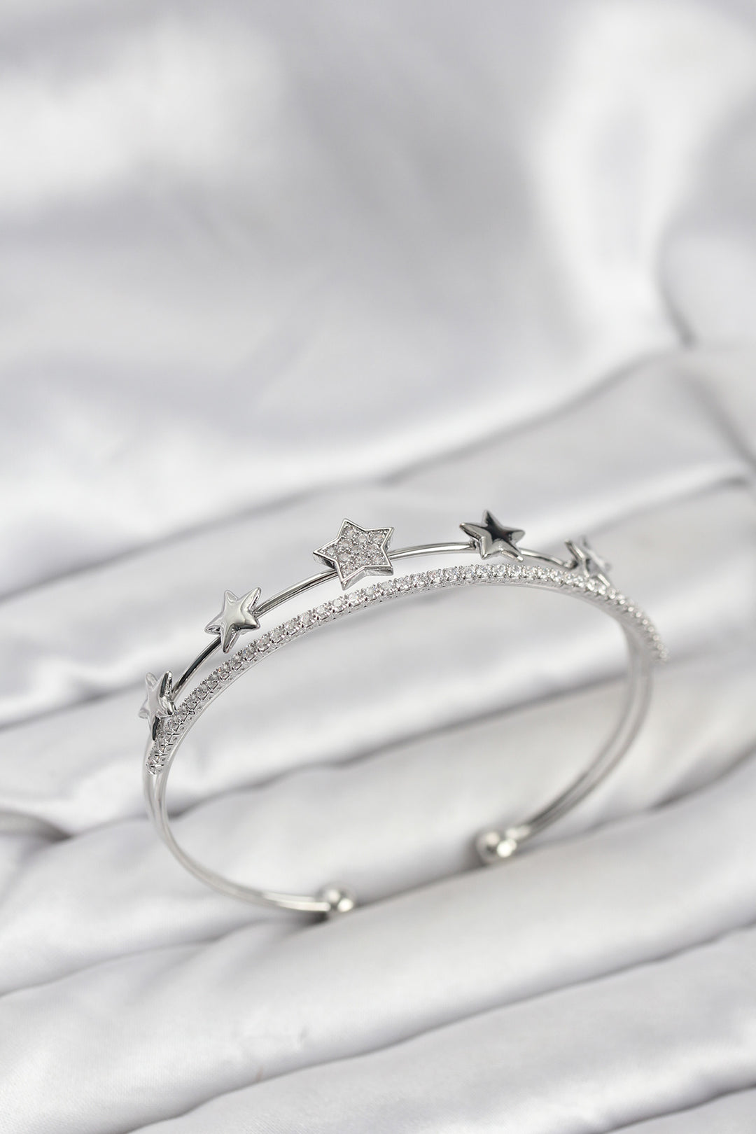 EBJ Star Model Silver Color Brass Women's Bracelet - Le Mans