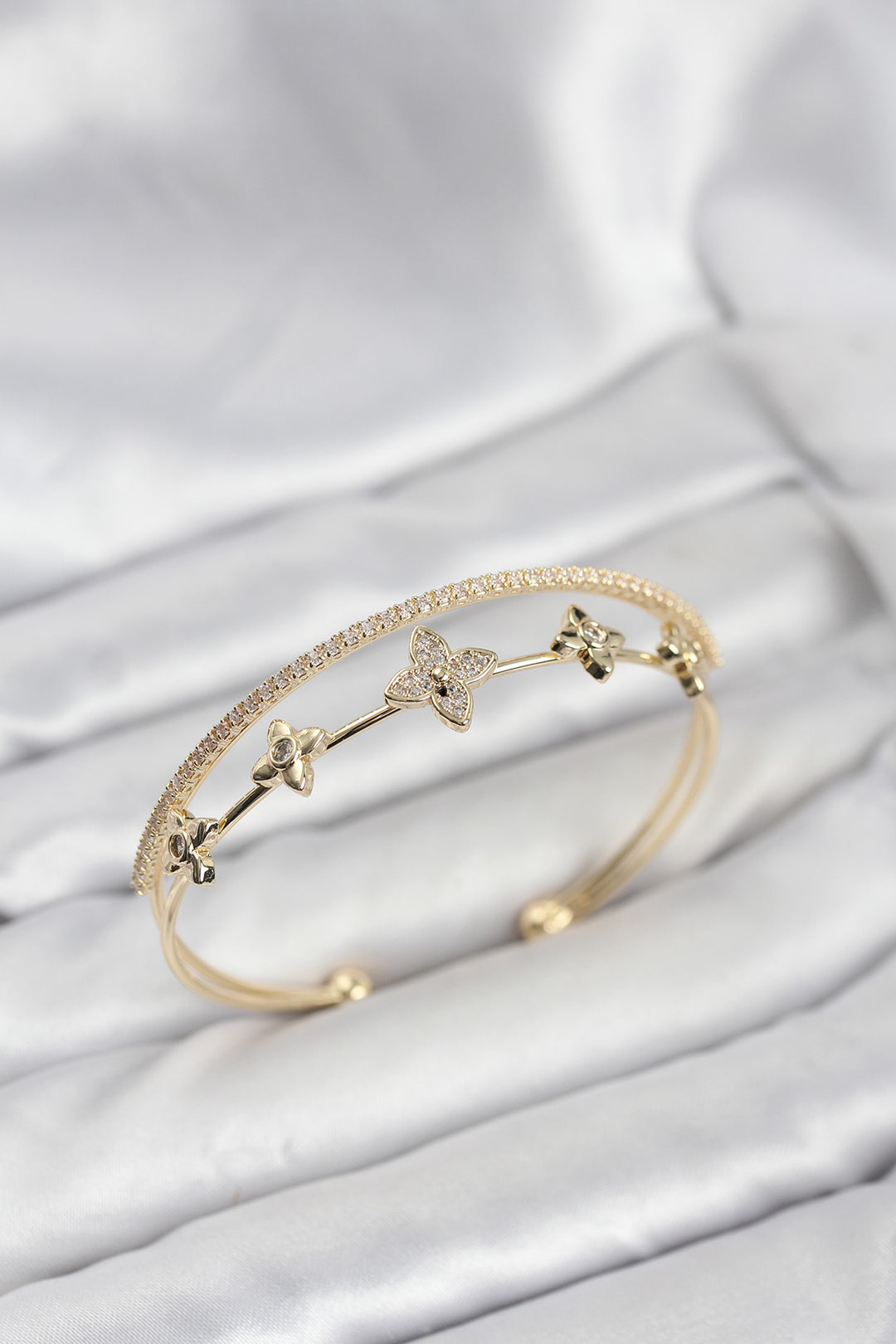 EBJ Rice Gold Color Flower Pattern Women's Bracelet - Ciudad Victoria