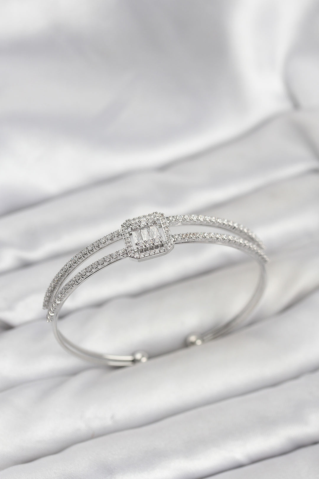 EBJ Rice Silver Color Baguette Model Women's Bracelet - Marijampolė