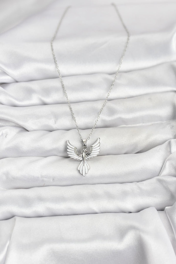 EBJ 316L Stainless Steel Chain Silver Color Phoenix Bird Model Women's Necklace - Maarssen