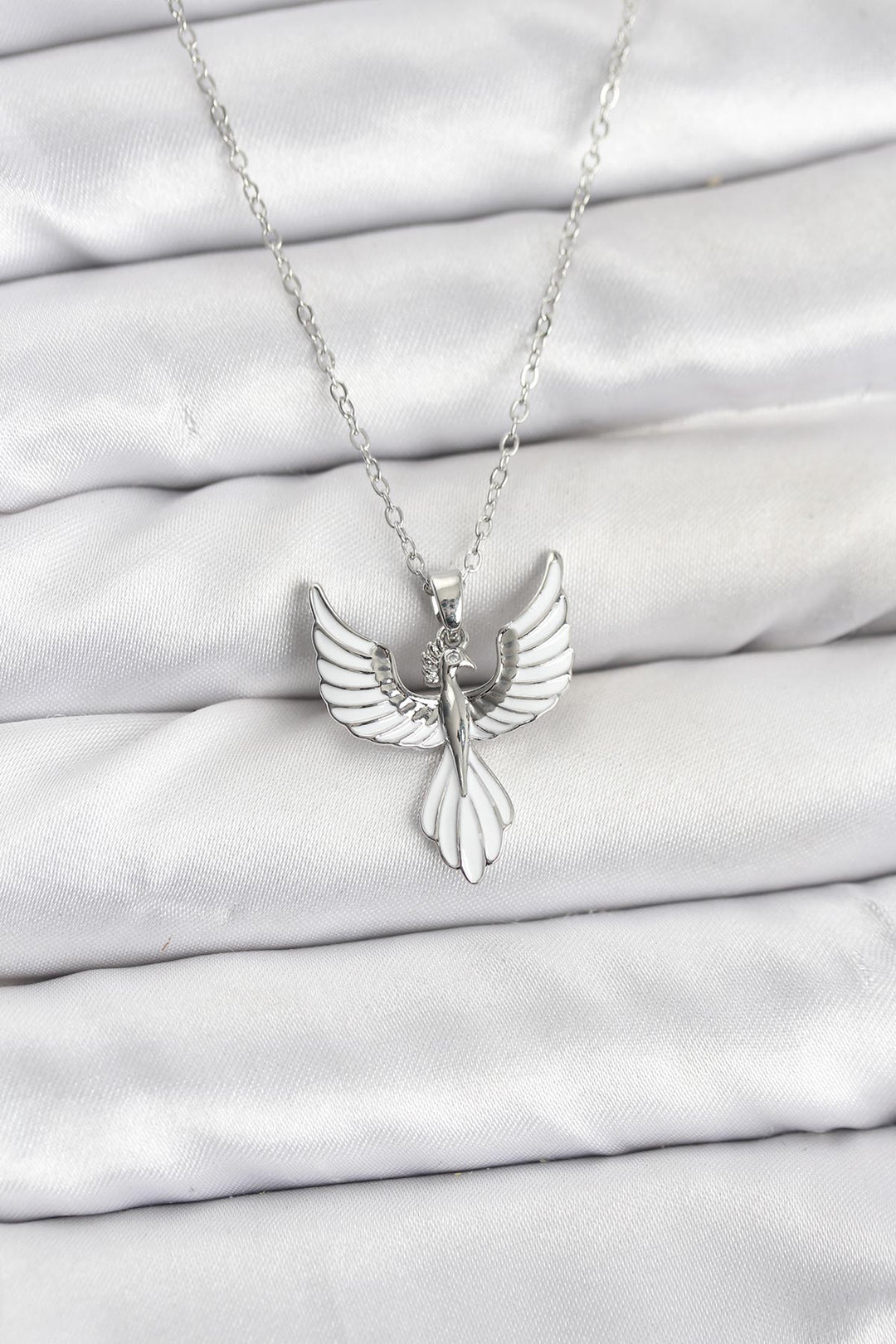 EBJ 316L Stainless Steel Chain Silver Color Phoenix Bird Model Women's Necklace - Maarssen