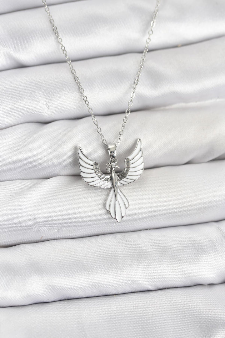 EBJ 316L Stainless Steel Chain Silver Color Phoenix Bird Model Women's Necklace - Maarssen
