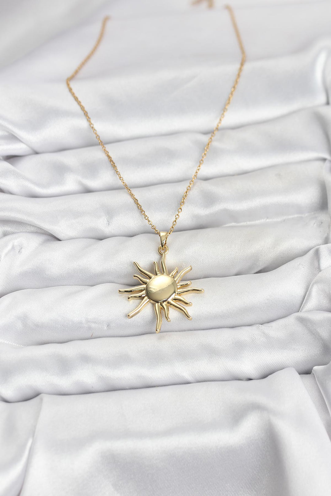 EBJ 316L Steel Chain Gold Color Sun Design Women's Necklace - Coon Rapids