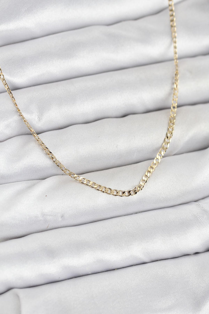 EBJ CM 14K Gold Renk Pirinç Zincir Model Kadın Kolye - Huddersfield