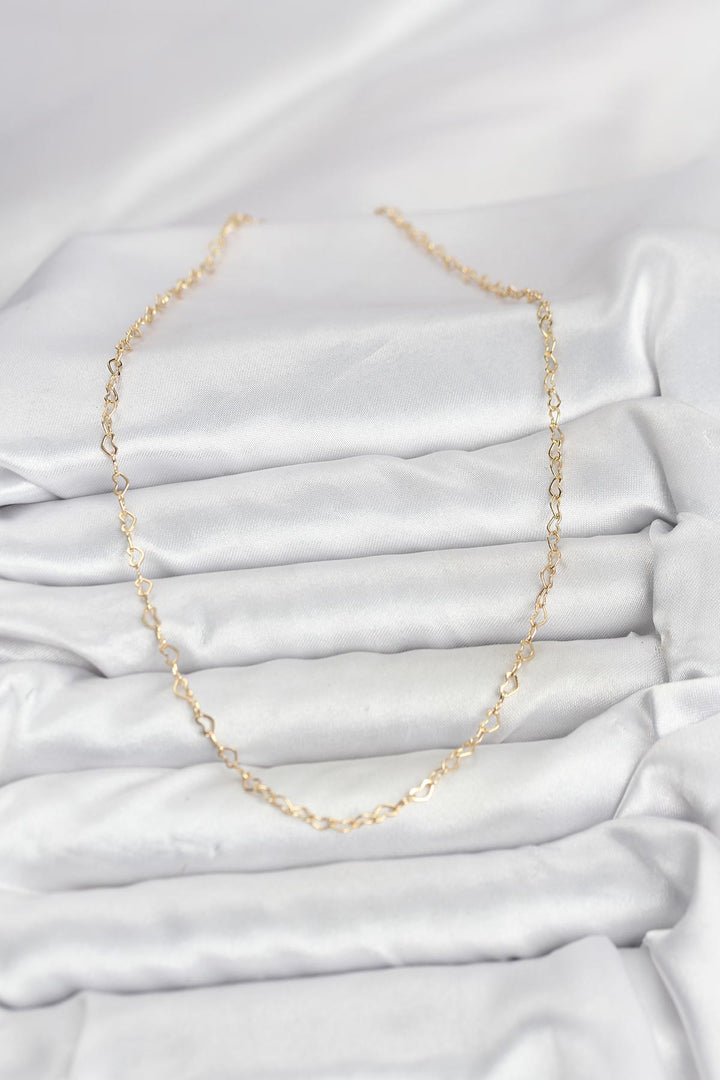 EBJ CM 14K Gold Renk Kalp Zincirli Kadın Kolye - Upland