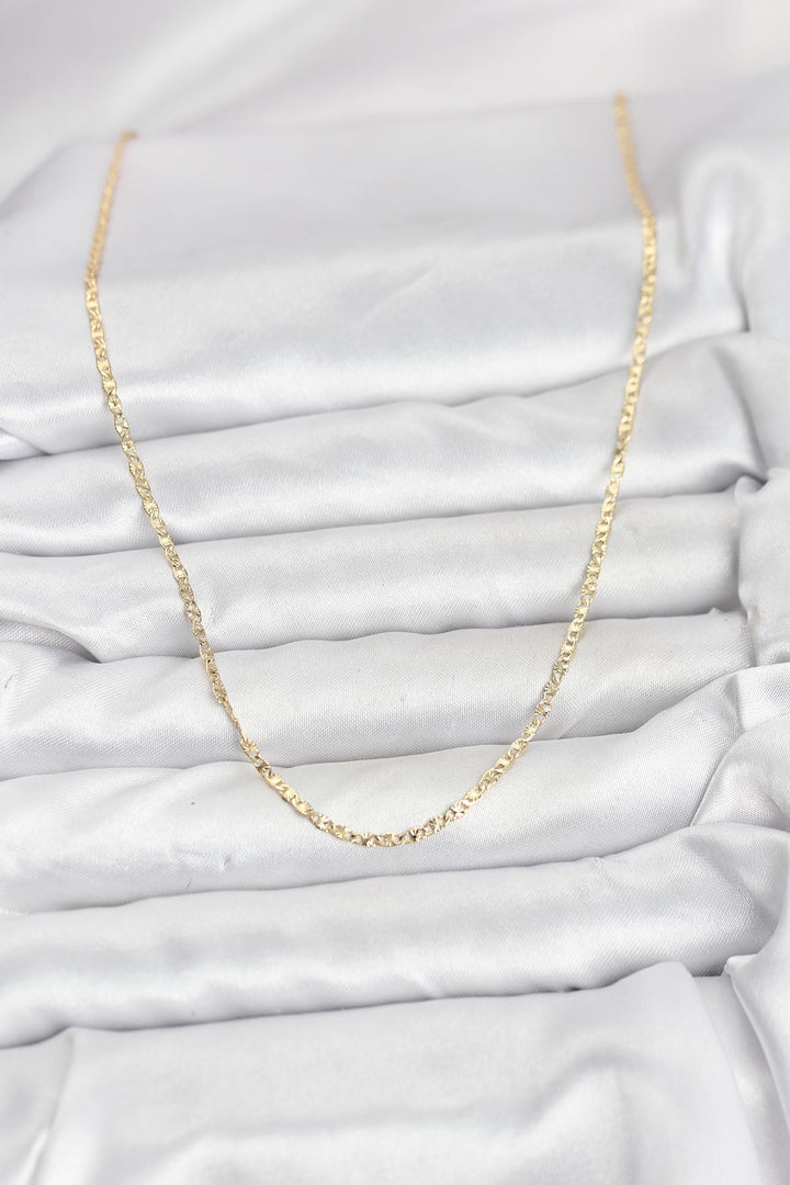 EBJ CM 14K Gold Renk Pirinç Lazer Model 60 cm Kadın Kolye - Silves
