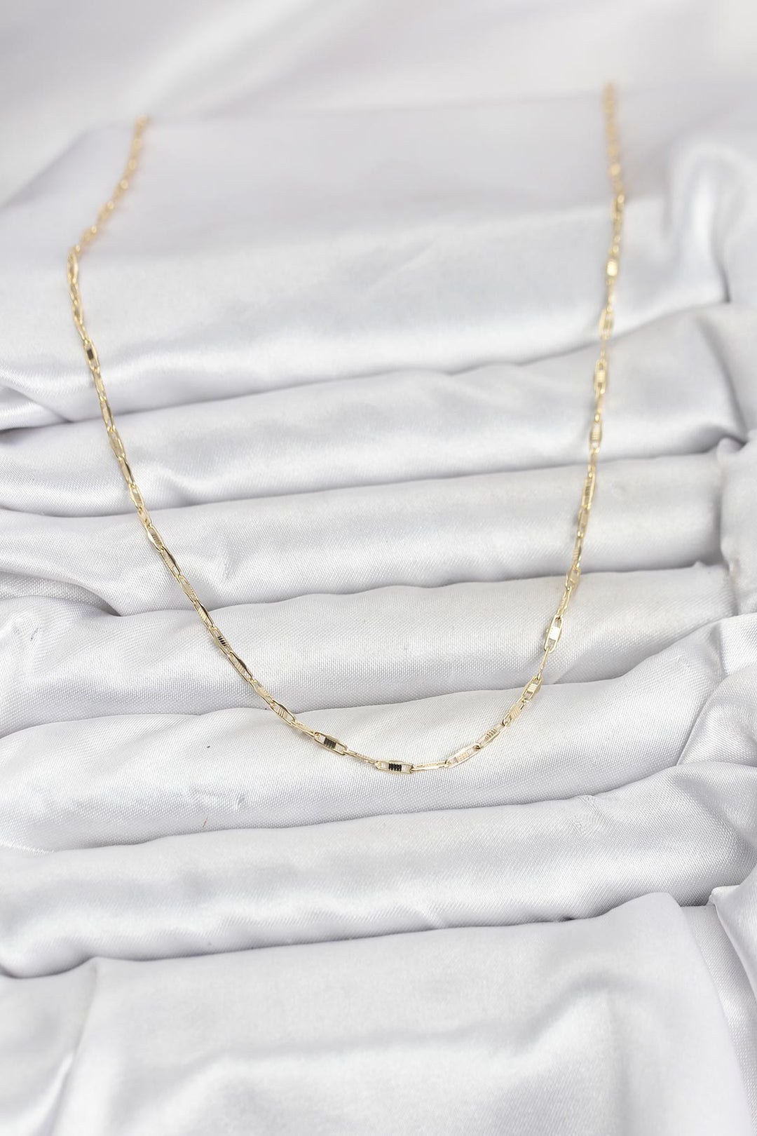 EBJ CM 14K Gold Renk Pirinç Ataç Zincir 60 cm Kadın Kolye - Modica