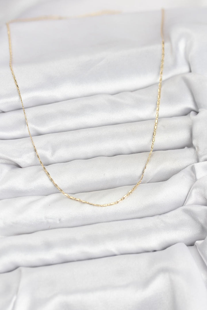 EBJ CM 14K Gold Renk Kesme Model 60 cm Kadın Kolye - De Bilt