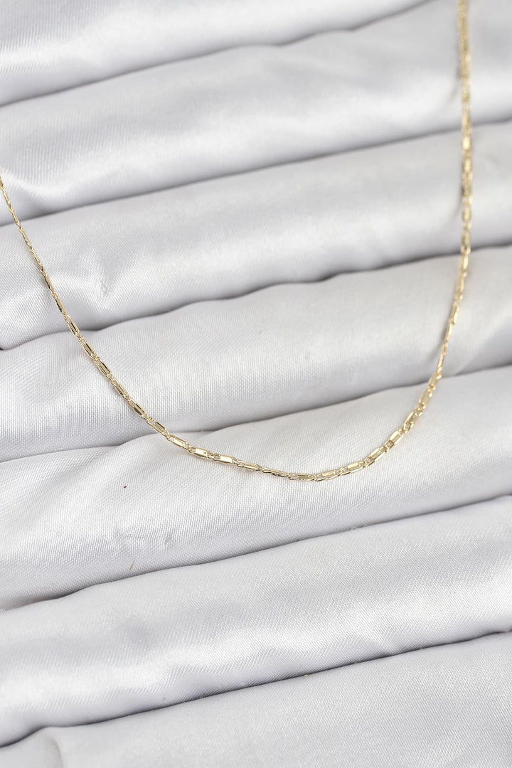 EBJ CM 14K Gold Renk Kesme Model 60 cm Kadın Kolye - De Bilt