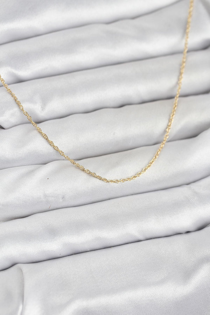 EBJ CM 14K Gold Renk Burgu Model 60 cm Kadın Kolye - Reşiţa