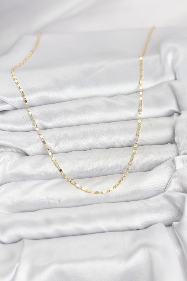 EBJ CM 14K Gold Renk Ezme Zincir Model 60 cm Kadın Kolye - Rivoli