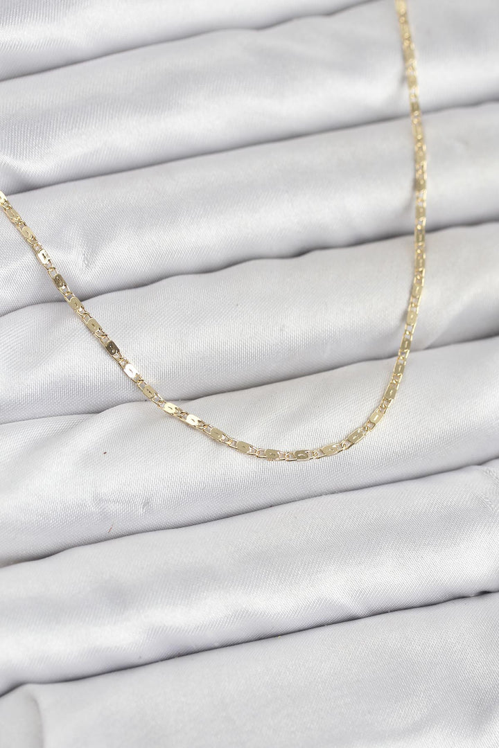EBJ CM 14K Gold Renk Ezme Zincir Model 60 cm Kadın Kolye - Rivoli