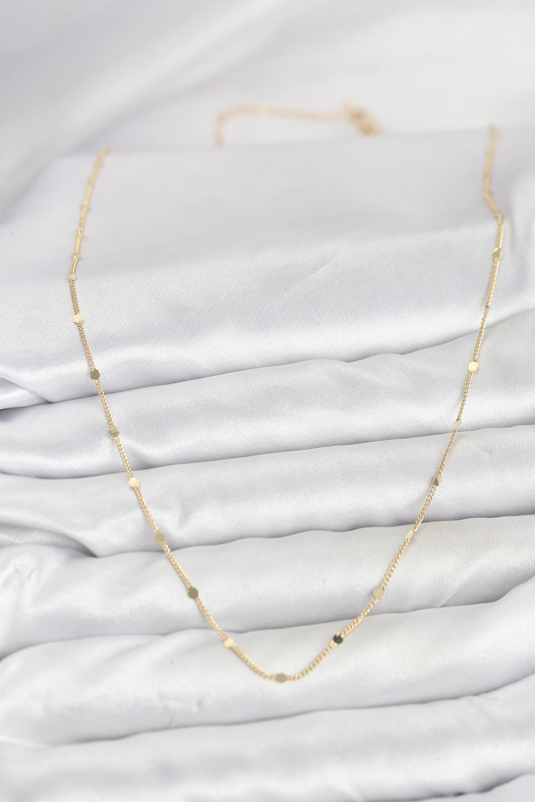 EBJ CM 14K Gold Renk Ezme Pul Model 60 cm Kadın Kolye - Beeston