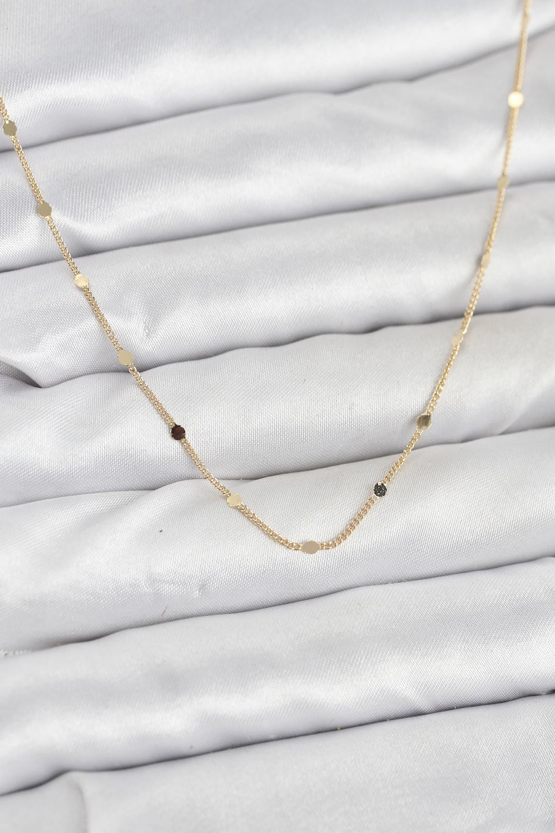 EBJ CM 14K Gold Renk Ezme Pul Model 60 cm Kadın Kolye - Beeston