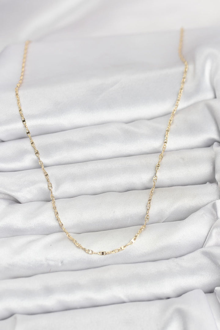 EBJ CM 14K Gold Renk Gemici Zincir Model 60 cm Kadın Kolye - Boryspil