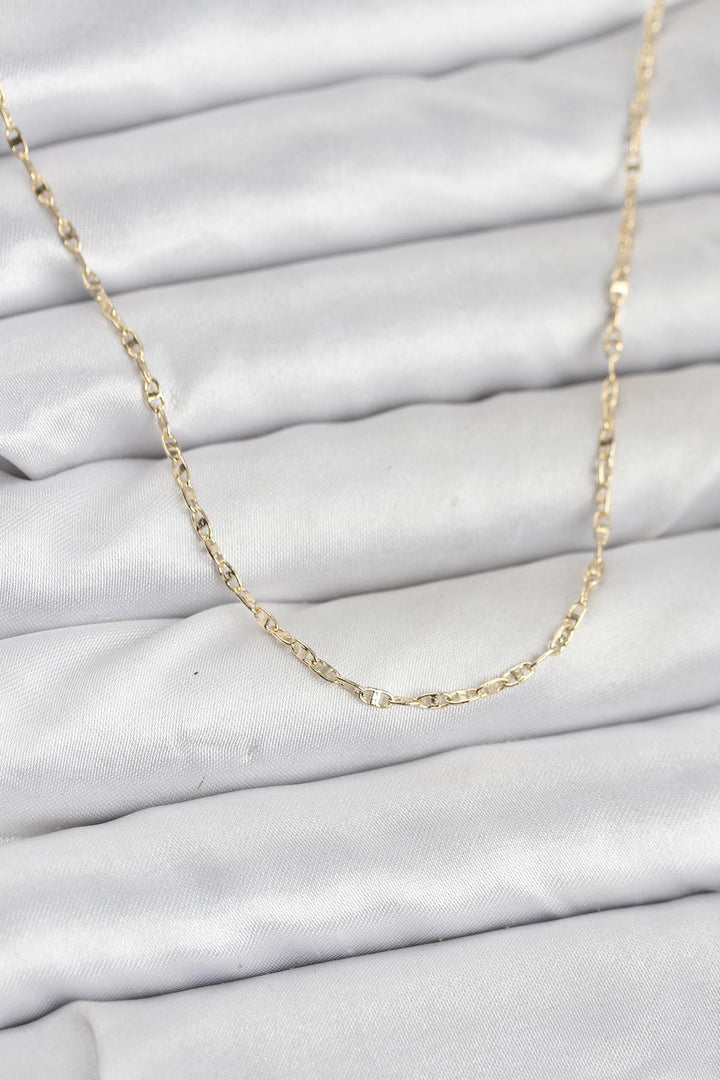 EBJ CM 14K Gold Renk Gemici Zincir Model 60 cm Kadın Kolye - Boryspil