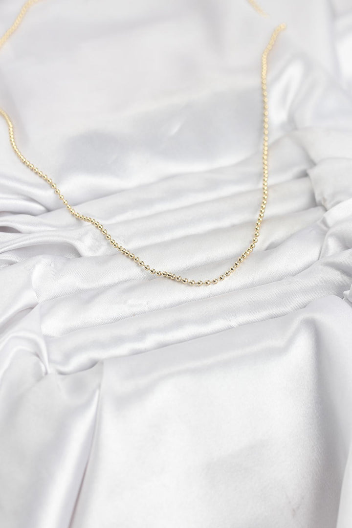 EBJ CM 14K Gold Renk Top Zincirli Model 60 cm Kadın Kolye - Muskegon