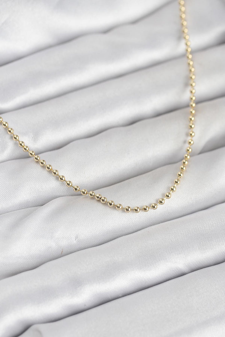 EBJ CM 14K Gold Renk Top Zincirli Model 60 cm Kadın Kolye - Muskegon