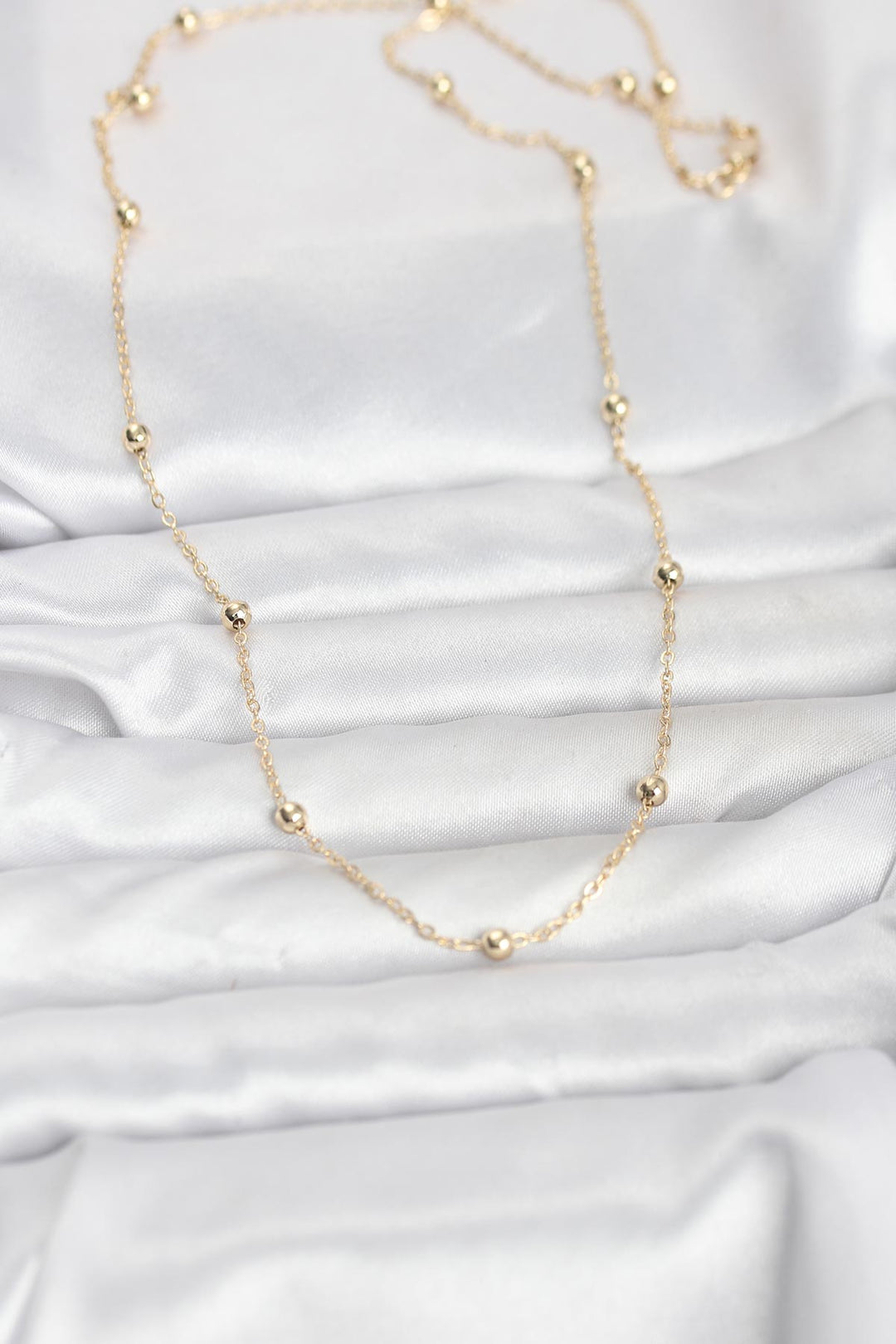 EBJ CM 14K Gold Renk Pirinç Top Zincirli 60 cm Kadın Kolye - Ourém